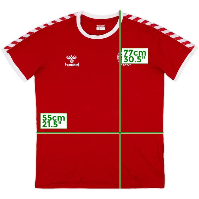 2018-20 Denmark Hummel Cotton Tee - 8/10 - (L)
