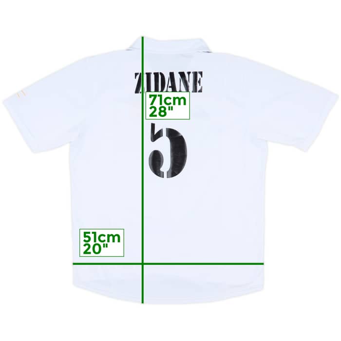 2002-03 Real Madrid Centenary Home Shirt Zidane #5 - 6/10 - (XL)