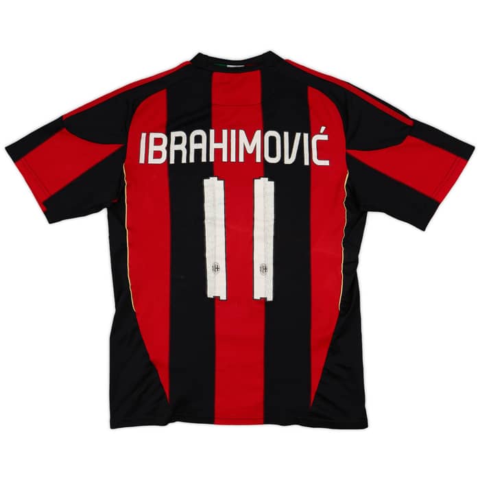 2010-11 AC Milan Home Shirt Ibrahimovic #11 - 5/10 - (S)