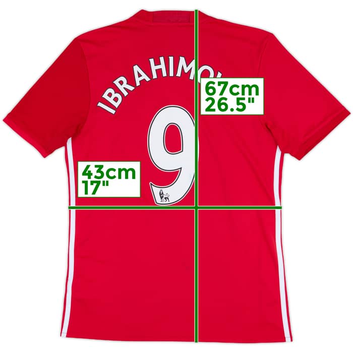 2016-17 Manchester United Home Shirt Ibrahimovic #9 - 6/10 - (M)