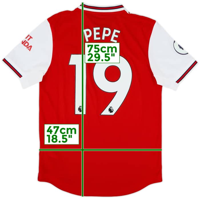 2019-20 Arsenal Authentic Home Shirt Pepe #19 - 10/10 - (S)
