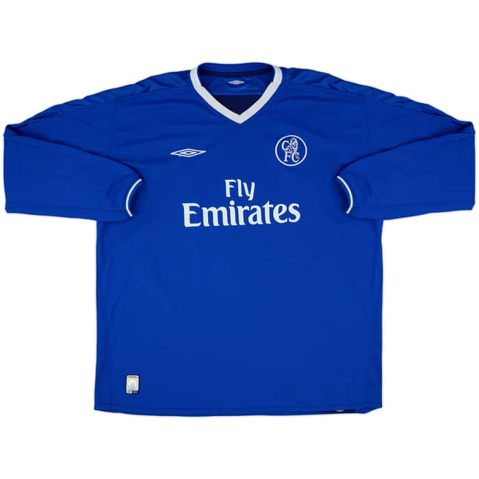 2003-05 Chelsea Home L/S Shirt Hasselbaink #9 - 9/10 - (XXL)