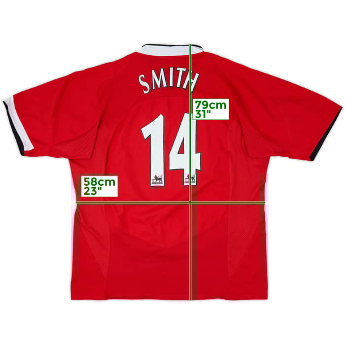 2004-06 Manchester United Home Shirt Smith #14 - 5/10 - (XL)