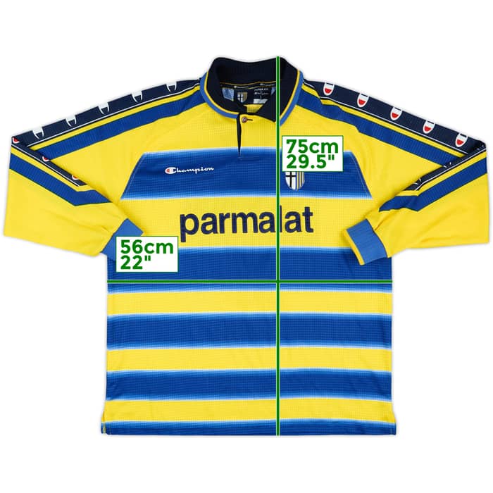1999-00 Parma Match Issue Home L/S Shirt #7