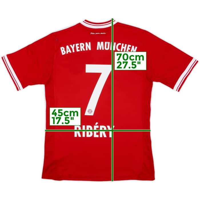 2013-14 Bayern Munich Home Shirt Ribery #7 - 7/10 - (XL.Boys)