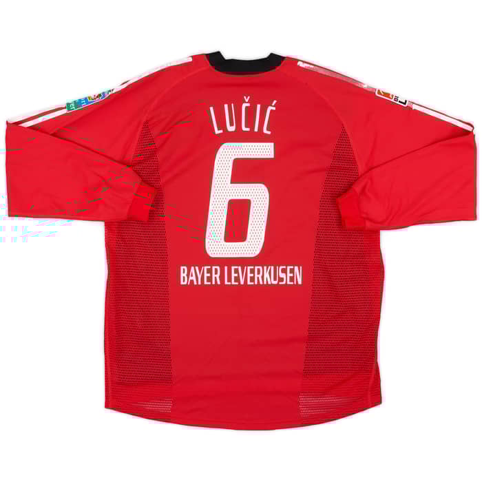 2003-04 Bayer Leverkusen Match Issue Home L/S Shirt Lucic #6