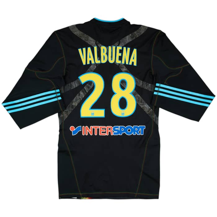 2010-11 Olympique Marseille Player Issue Techfit Third L/S Shirt Valbuena #28 - 7/10 - (L)