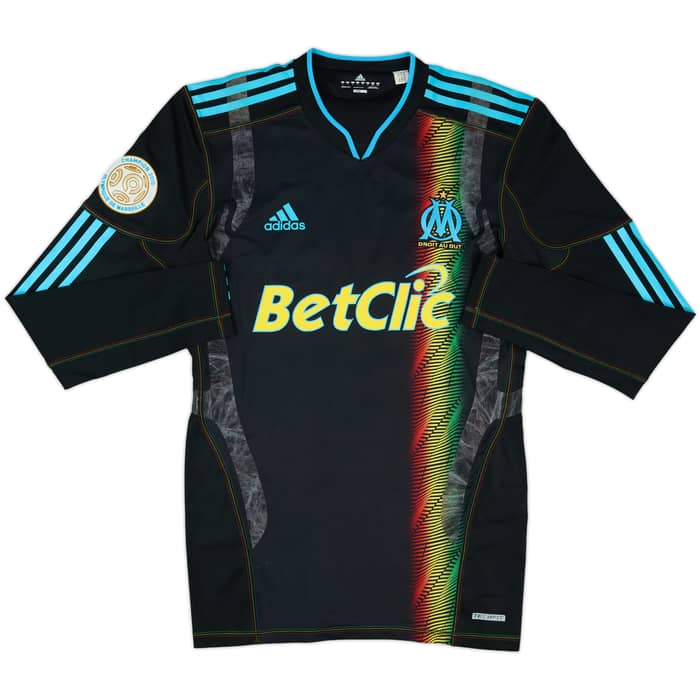 2010-11 Olympique Marseille Player Issue Techfit Third L/S Shirt Valbuena #28 - 7/10 - (L)
