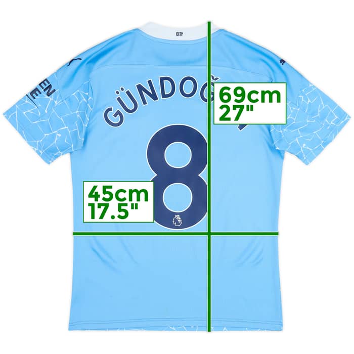 Camiseta de local del Manchester City 2020-21 Gundogan #8 - 7/10 - (S)