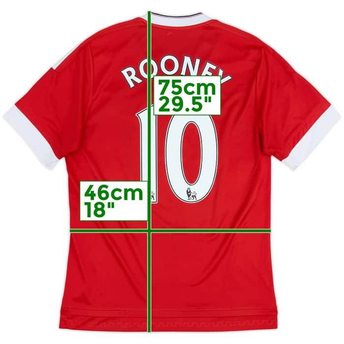 2015-16 Manchester United Home Shirt Rooney #10 - 5/10 - (M)