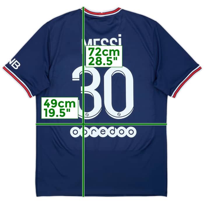 2021-22 Paris Saint-Germain Home Shirt Messi #30 - 6/10 - (M)