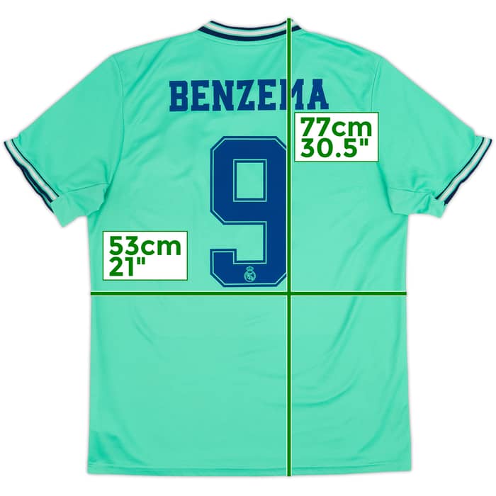 2019-20 Real Madrid Third Shirt Benzema #9 - 6/10 - (L)