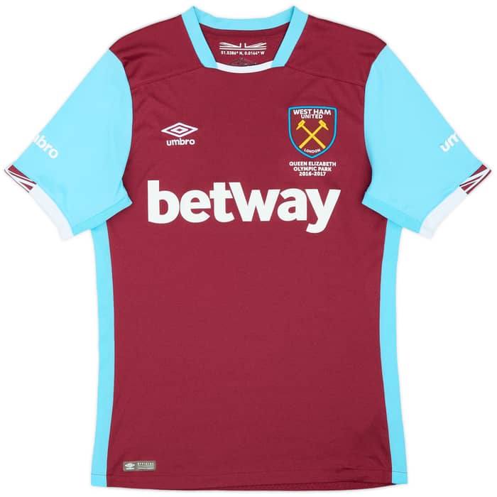 2016-17 West Ham Home Shirt Noble #16 - 8/10 - (S)
