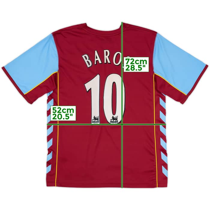 2005-06 Aston Villa Home Shirt Baros #10 - 8/10 - (M)