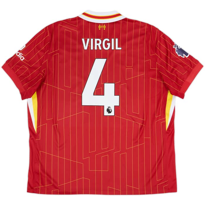 2024-25 Liverpool Home Shirt Virgil #4 - 8/10 - (XXL)