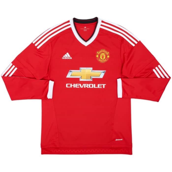 2015-16 Manchester United Home L/S Shirt Rooney #10 - 9/10 - (M)