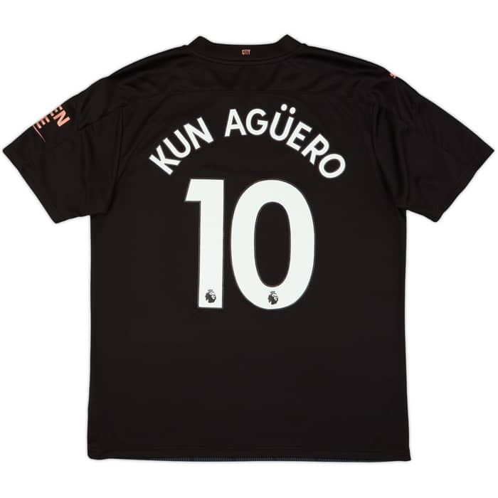 2020-21 Manchester City Away Shirt Kun Aguero #10 - 9/10 - (L)