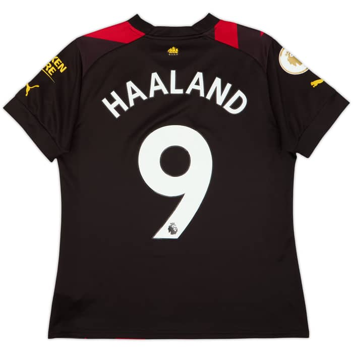 2022-23 Manchester City Away Shirt Haaland #9 - 9/10 - (Women's M)