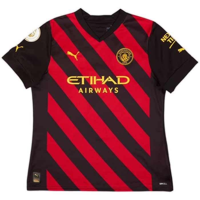 2022-23 Manchester City Away Shirt Haaland #9 - 9/10 - (Women's M)