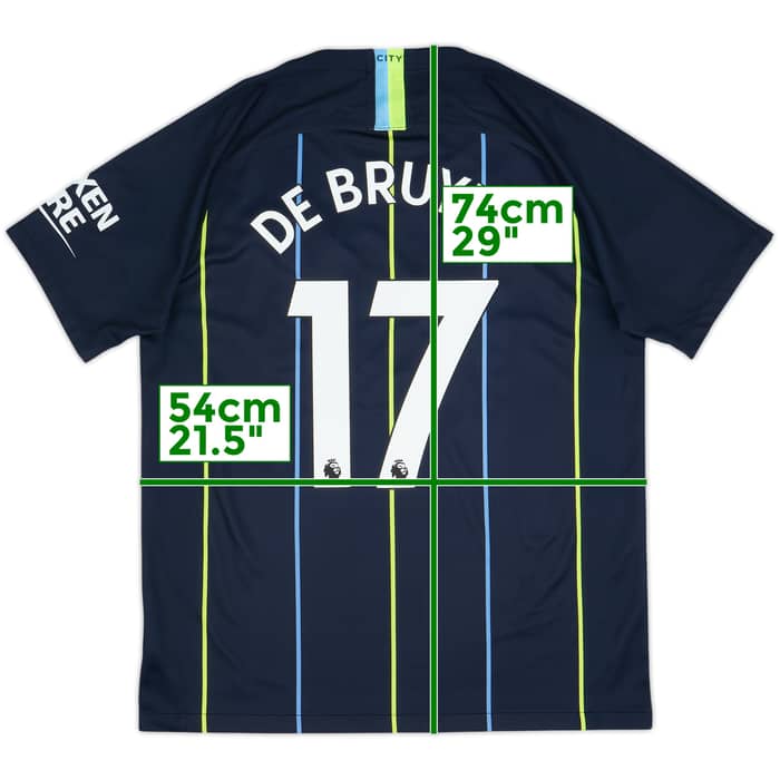 2018-19 Manchester City Away Shirt De Bruyne #17 - 7/10 - (L)