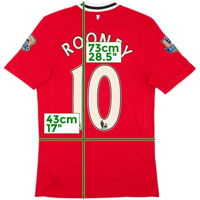 2011-12 Manchester United Home Shirt Rooney #10 - 7/10 - (S)