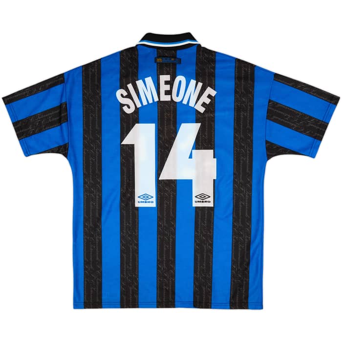 1997-98 Inter Milan Home Shirt Simeone #14 - 9/10 - (L)