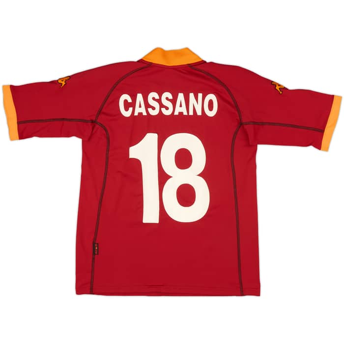 2001-02 Roma Home Shirt Cassano #18 - 6/10 - (L)
