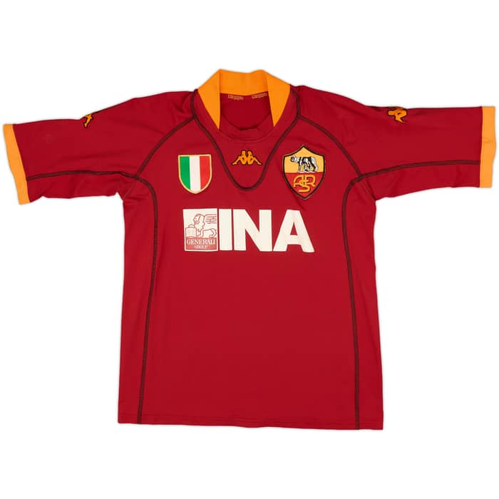 2001-02 Roma Home Shirt Cassano #18 - 6/10 - (L)