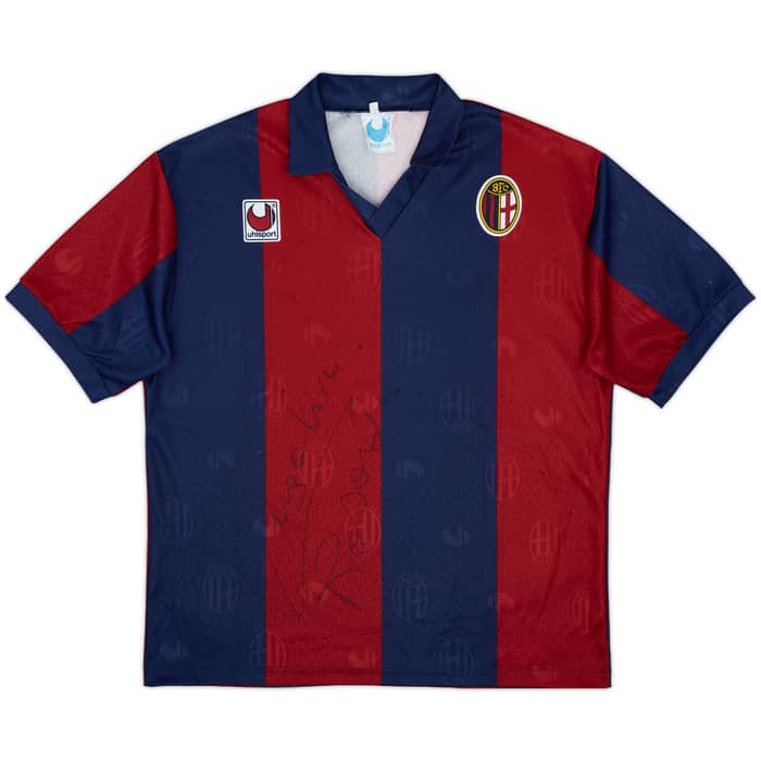 1992-93 Bologna Basic Signed Home Shirt - 8/10 - (XL)