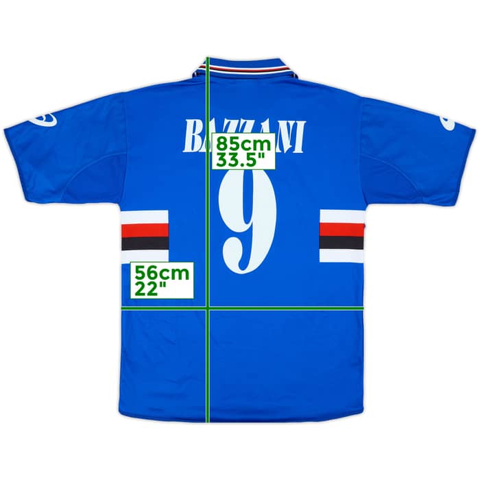 2003-04 Sampdoria Home Shirt Bazzani #9 - 8/10 - (XL)
