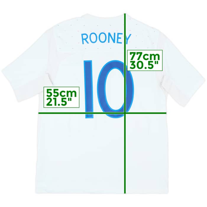 2010-11 England Home Shirt Rooney #10 - 8/10 - (L)