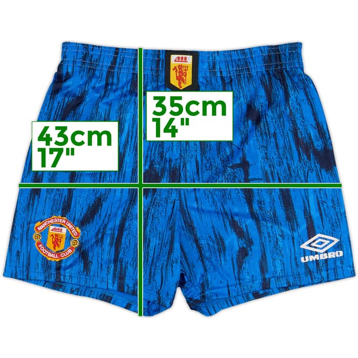 1992-93 Manchester United Away Shorts - 7/10 - (S.Boys)