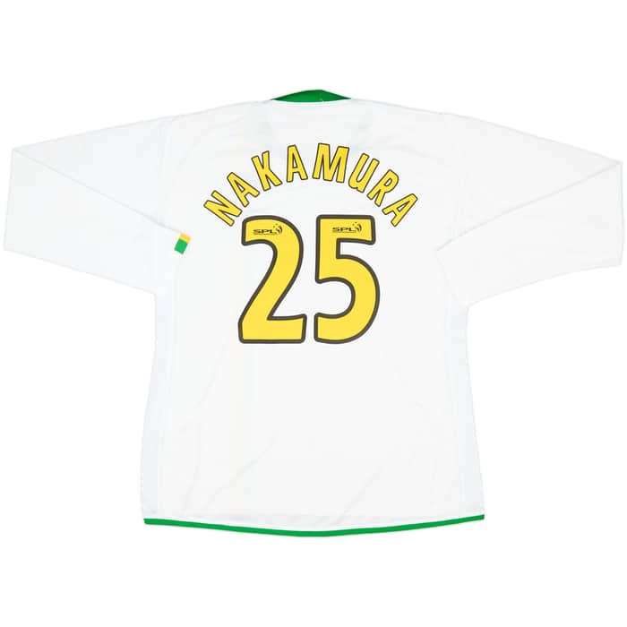 2006-08 Celtic Player Issue European L/S Shirt Nakamura #25 - 7/10 - (XL)