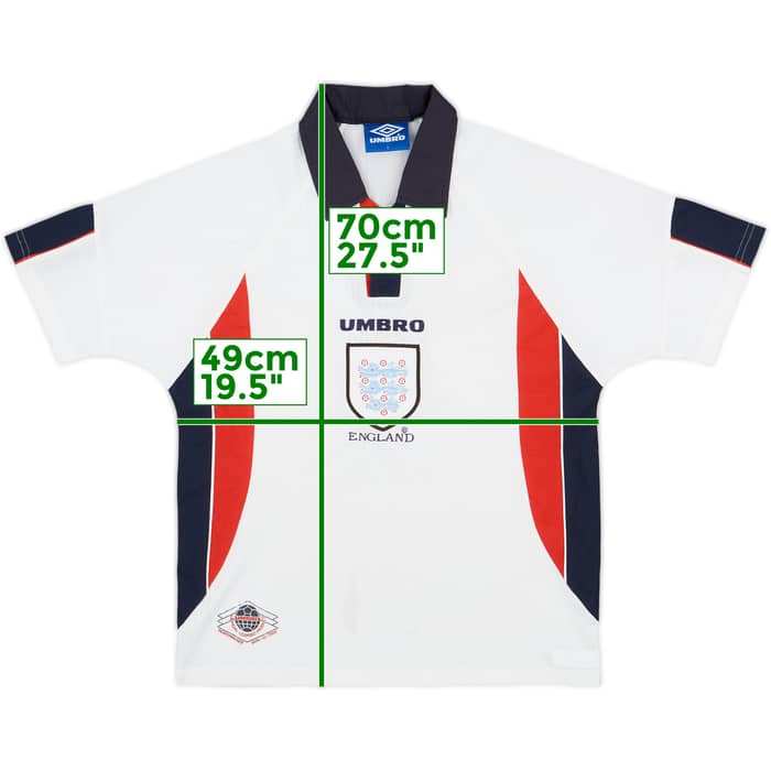 1997-99 England Home Shirt - 6/10 - (Y)