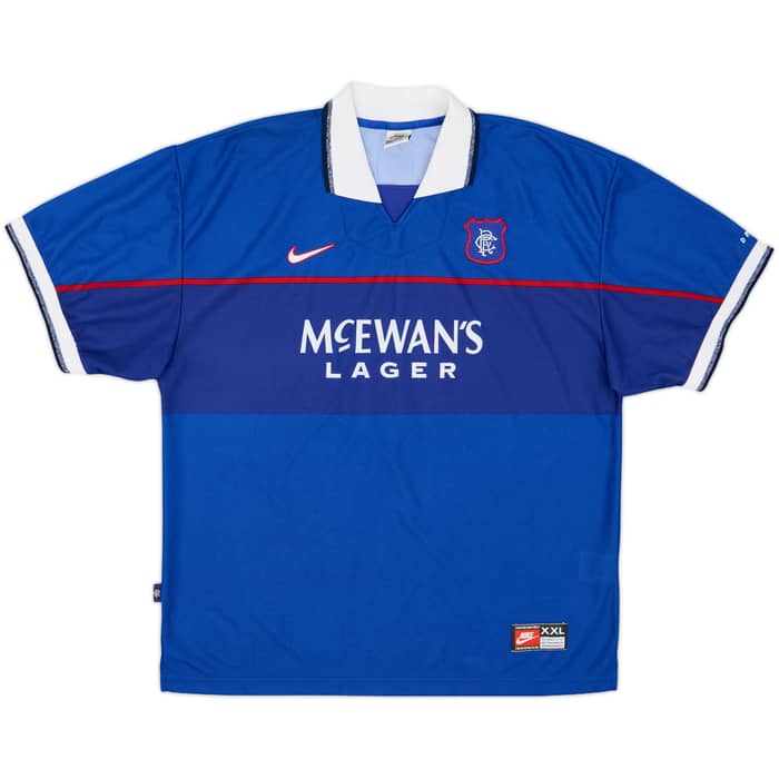 1997-99 Rangers Home Shirt Gascoigne #8 - 9/10 - (XXL)