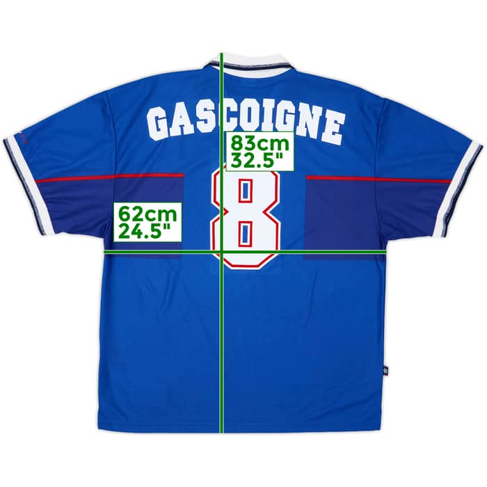 1997-99 Rangers Home Shirt Gascoigne #8 - 9/10 - (XXL)