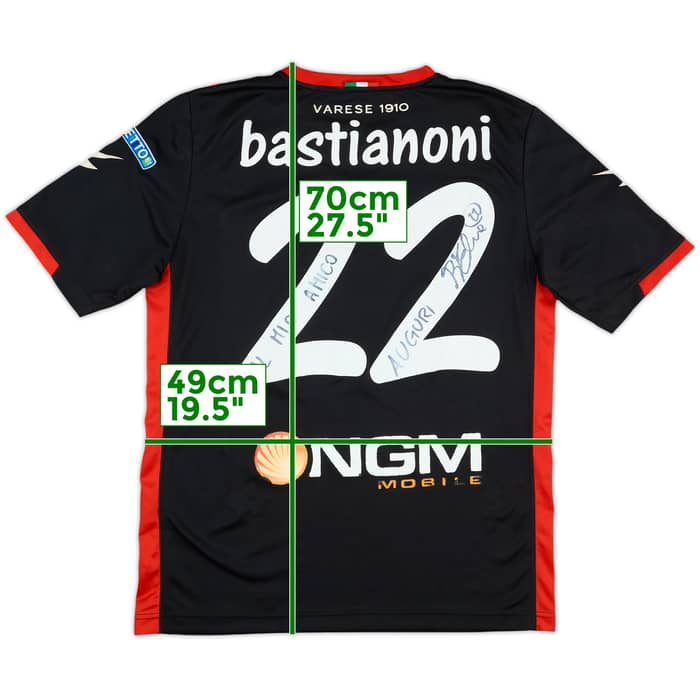 2013-15 Varese Match Issue Signed Third/GK S/S Shirt Bastianoni #22