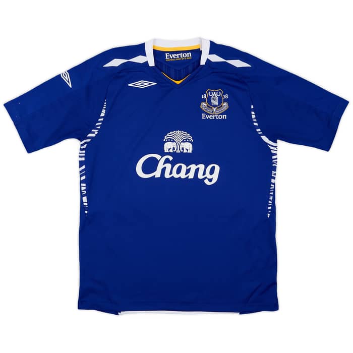 2007-08 Everton Home Shirt Baines #3