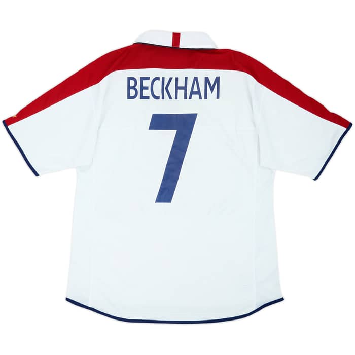 2003-05 England Home Shirt Beckham #7 - 5/10 - (L)