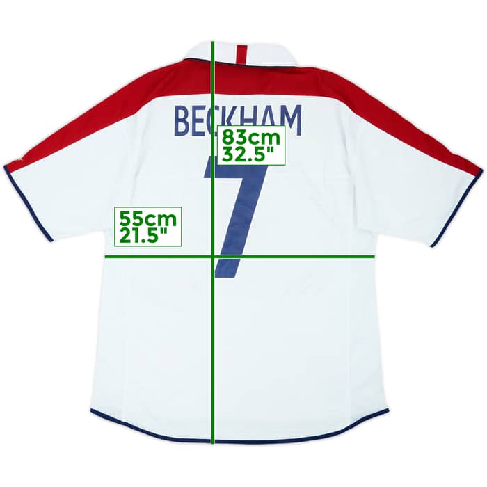 2003-05 England Home Shirt Beckham #7 - 5/10 - (L)