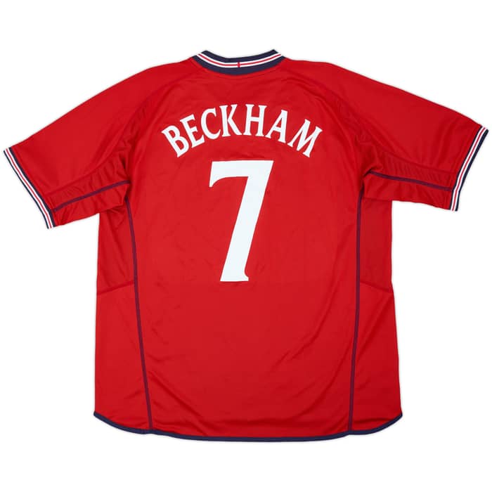 2002-04 England Away Shirt Beckham #7 - 9/10 - (3XL)