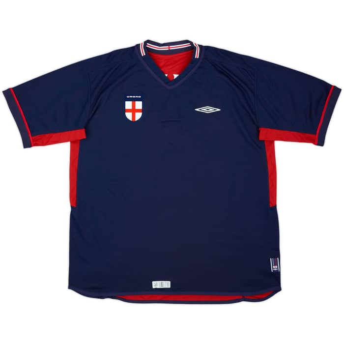 2002-04 England Away Shirt Beckham #7 - 9/10 - (3XL)