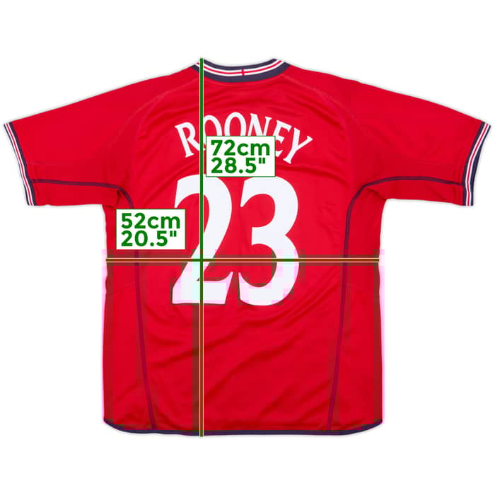 2002-04 England Away Shirt Rooney #23 - 6/10 - (L)