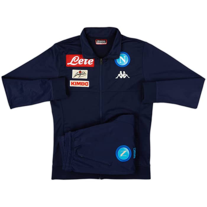 2017-18 Napoli Kappa Tracksuit - 5/10 - (L.Boys)