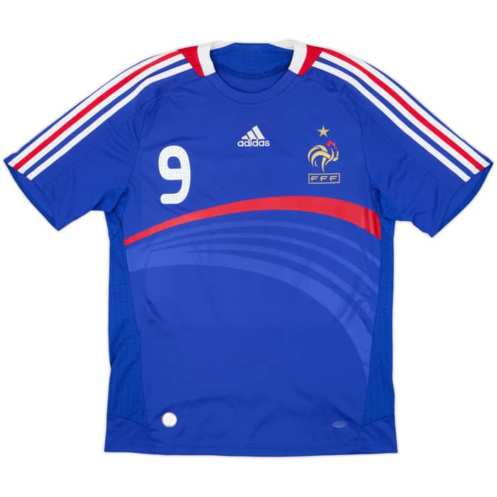 Camiseta de local de Francia 2007-08 Benzema #9 - 6/10 - (S)