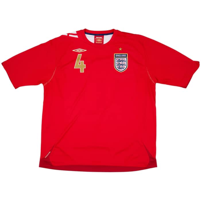 2006-08 England Away Shirt Gerrard #4 - 7/10 - (XXL)