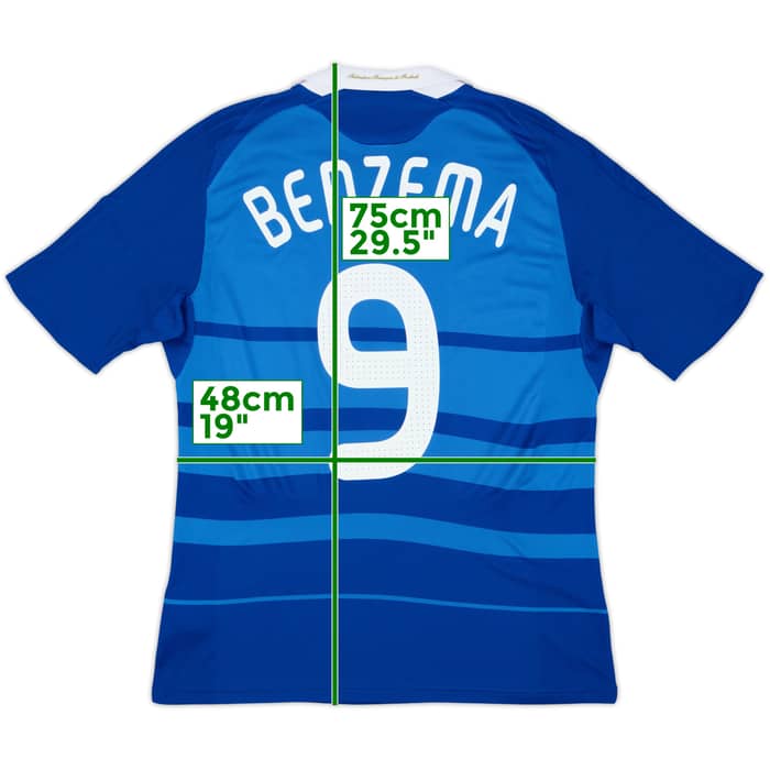 2008-09 Francia Titular Camiseta Benzema #9 - 8/10 - (M)