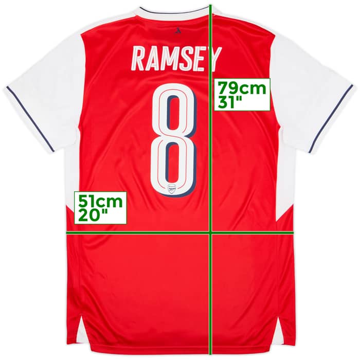 2016-17 Arsenal Camiseta de local Ramsey #8 - 7/10 - (L)