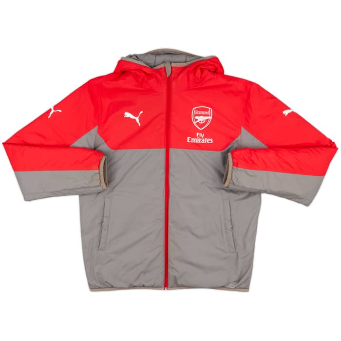 2017-18 Arsenal Puma Reversible Padded Bench Coat - 7/10 - (M)