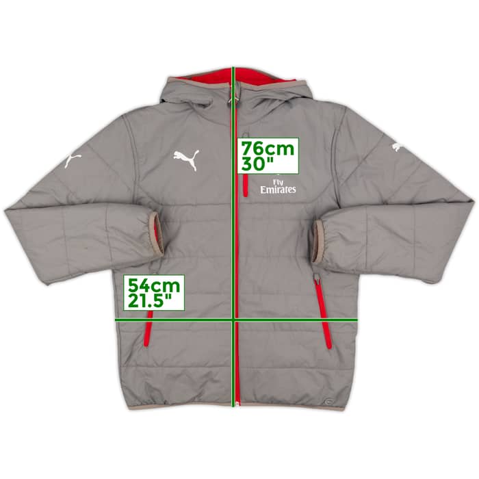 2017-18 Arsenal Puma Reversible Padded Bench Coat - 7/10 - (M)